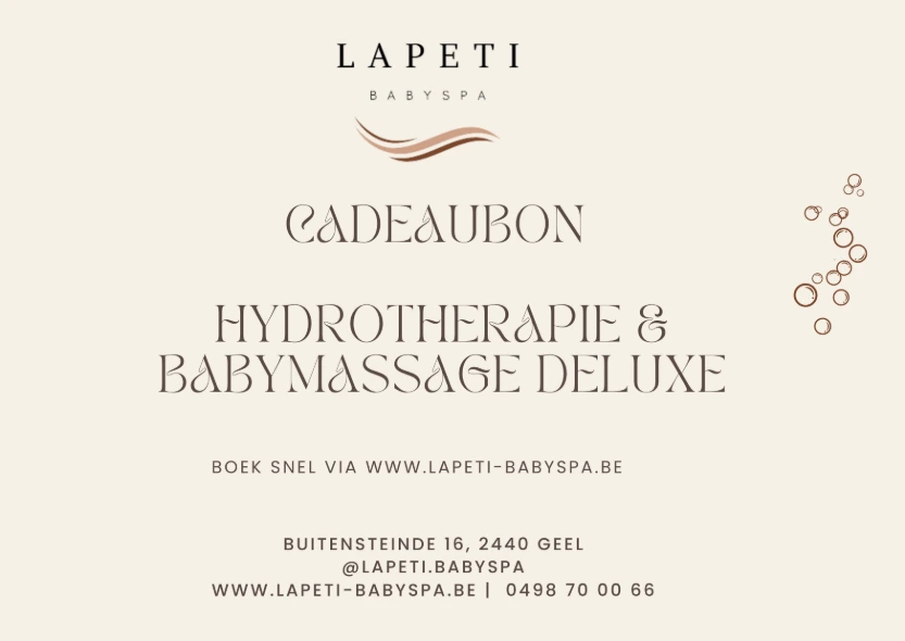 Cadeaubon Hydrotherapie en babymassage deluxe